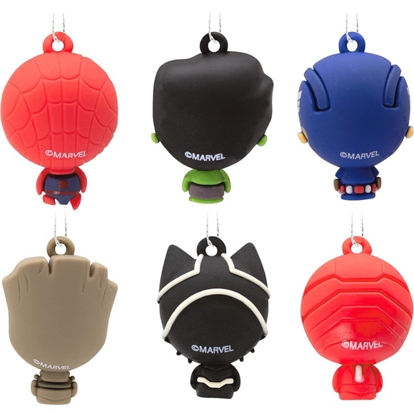 NIB Hallmark Marvel Super Heroes Miniature Christmas Ornaments, Set of 6 - Picture 3 of 4